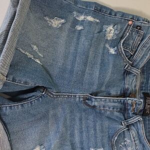 Judy Blue Light Blue Distressed Denim Shorts